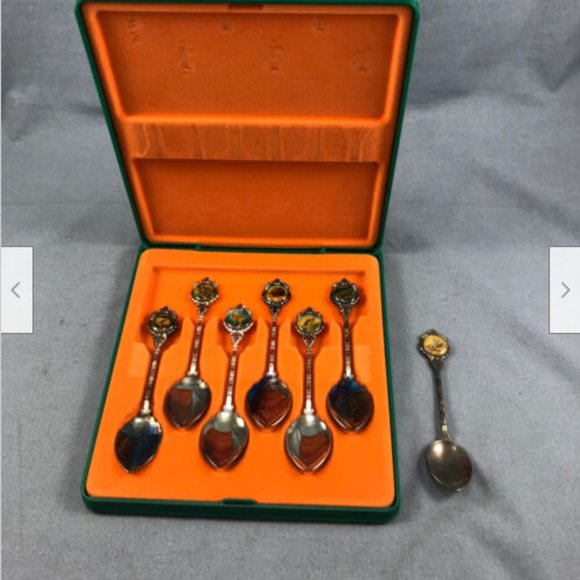 VTG 7 Silverplated Teaspoons Souvenir Australia Animals Featherdale Perfection - Picture 3 of 10